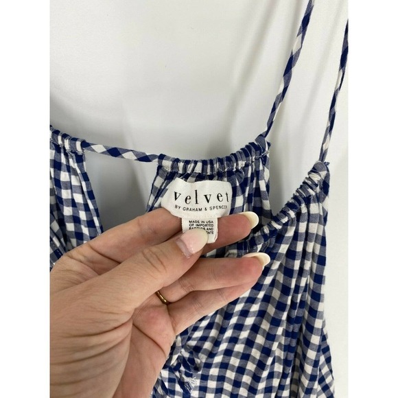 Velvet Anthropologie Gingham Cold Shoulder Blouse - Picture 3 of 7